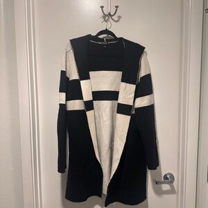 Torrid Black Sweater with White Trim